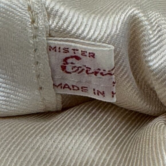 Vtg Mister Ernest Handbag Purse Clutch White Beaded Gold Clasp Gold Chain Prom - Picture 16 of 16